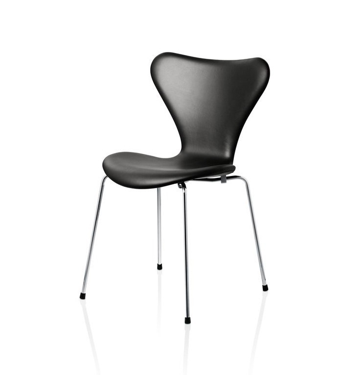 3107 fuldpolstret sort ask, blank krom spisebordsstole timm ... Design spisebordsstole